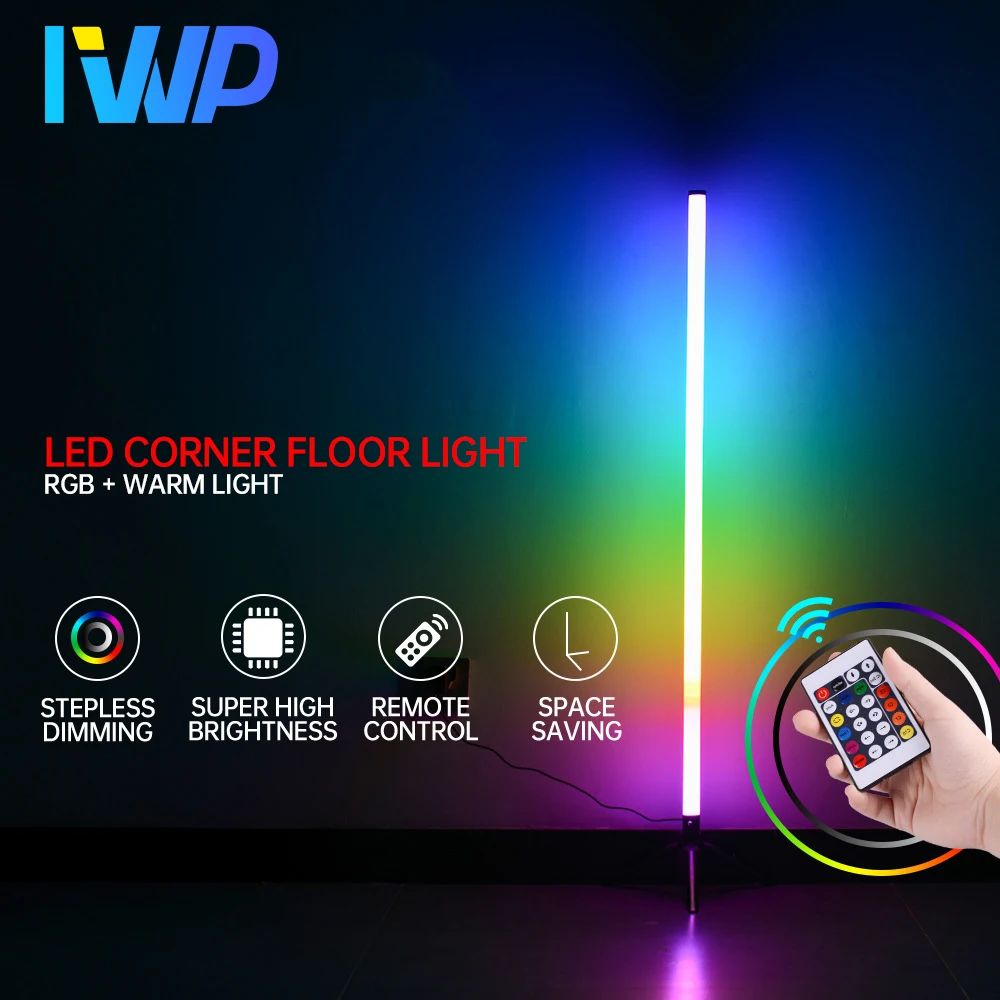 Imagem -02 - Rgb Led Indoor Floor Lamp Decoração para Casa Canto Moderno Art Decor Iluminação Atmosférica em pé Stand Sala de Estar