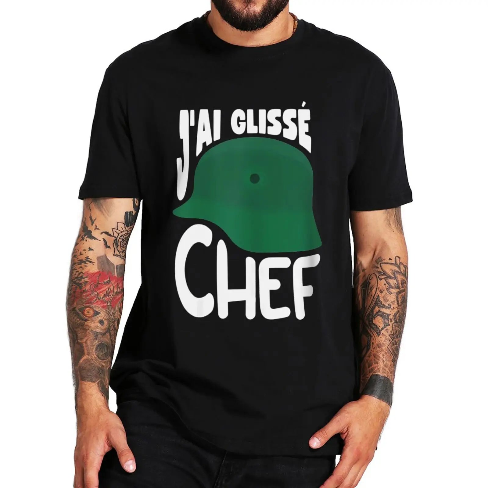 J\'ai Glisse Chef T Shirt Funny French Film Quotes Fans Art Tee Tops  High Quality 100% Cotton Unisex Casual T-shirts EU Size