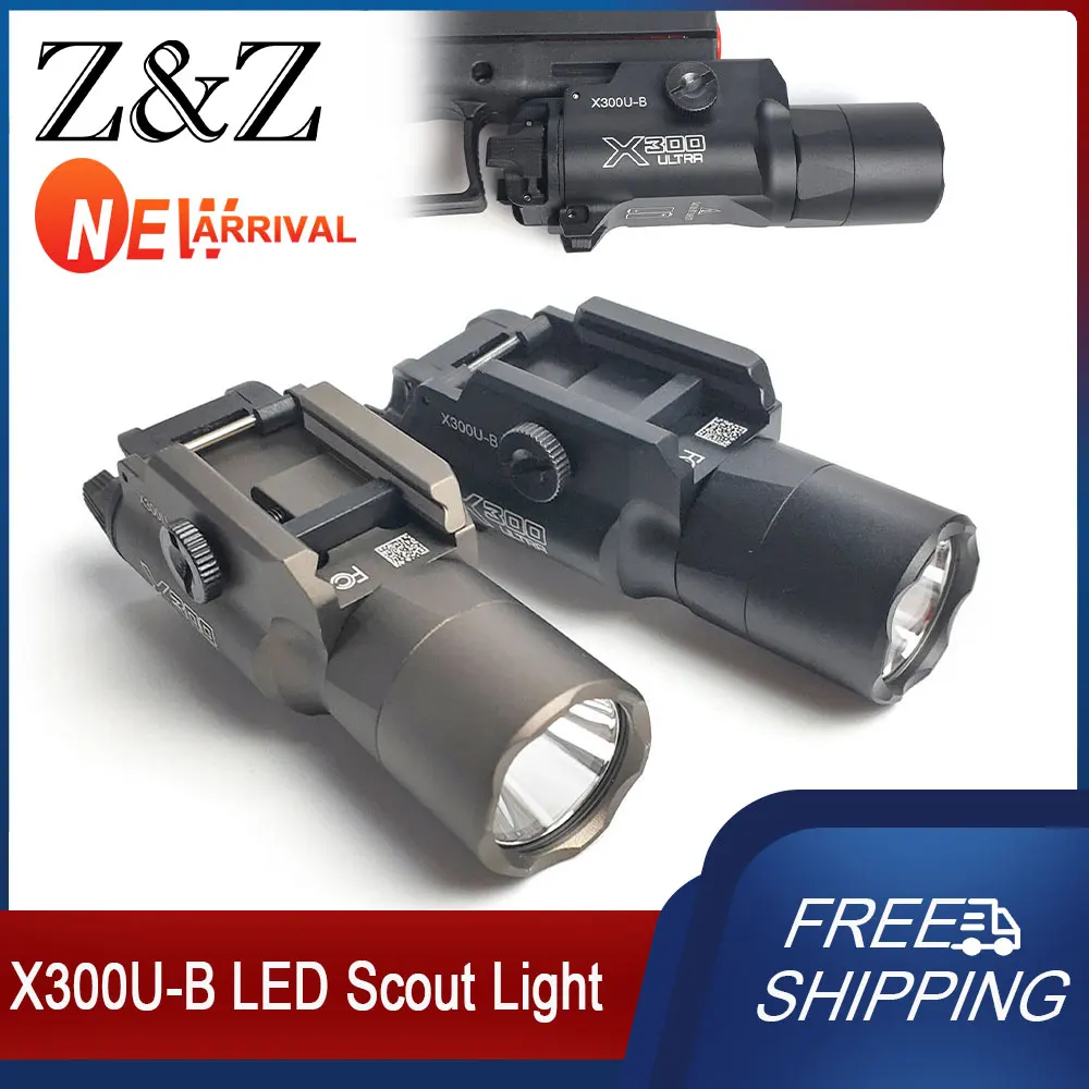 New Hunting X300U-B Flashlight X300UB X300U B Scout Light 1000 lumens Metal Weapon Lighting Fit Picatinny Rail