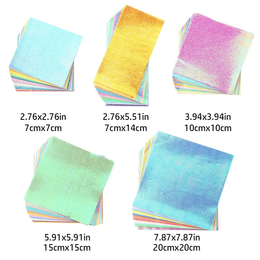 50 Sheets Glittering Origami Paper Square Folding Papers Single-sided Mixed Color Scrapbooking Decor Handmade Material