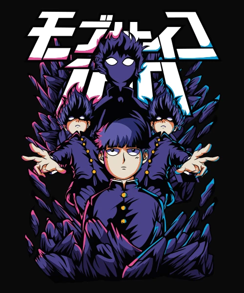 Camiseta unisex Mob Psycho 100 Shigeo attack Cotton anime T-shirt