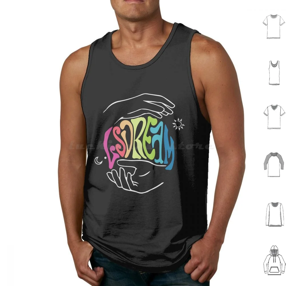 Lsdream Tank Tops Print Cotton Lsdream Ls Dream Edm Lucii Space Jesus Dirt Monkey