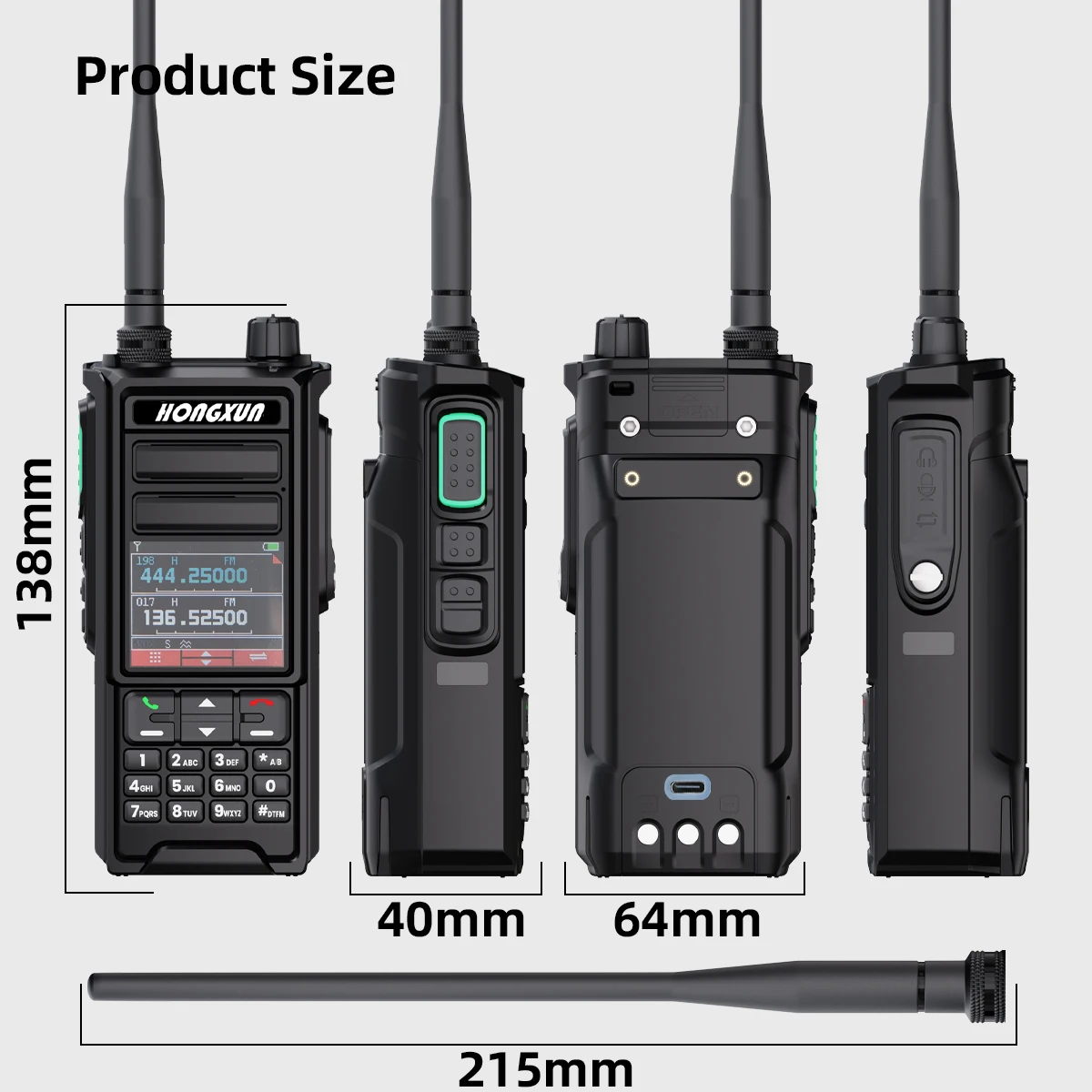 HX-785 IP68 Waterproof UHF/VHF Analog Walkie-Talkie 10W Output Power 128 Channels 2500-3000mAh Battery Long-Range for Outdoor