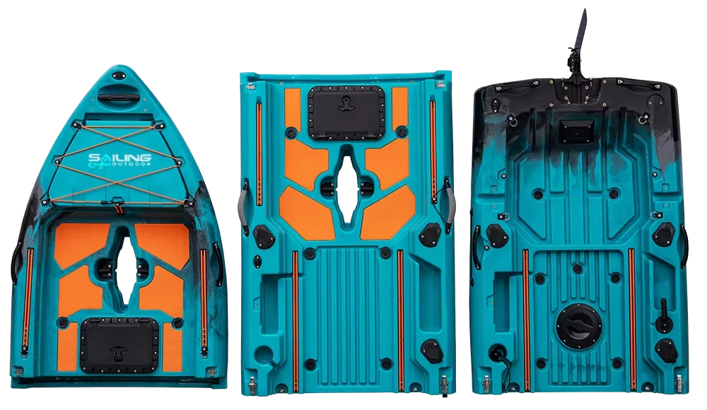 Kayak Modular Plegable y Resistente de LLDPE, de 1 o 2 Plazas, Precio de Fábrica en China, Personalizable