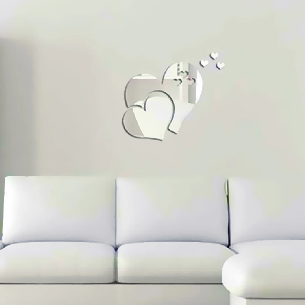 

Wall Sticker Silver Acrylic Waterproof For Home Decoration Bedroom Wall Home Decoration Sticker