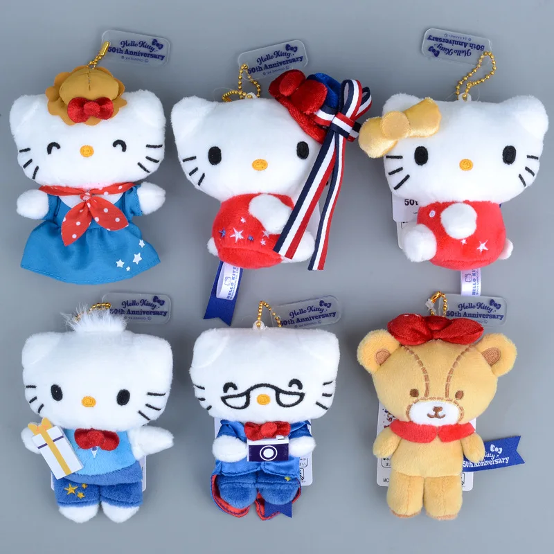 

Hello Kitty 50-летие плюшевые игрушки крошечный брелок Chum рюкзак кулон кукла для девочек подарок на Рождество и день рождения