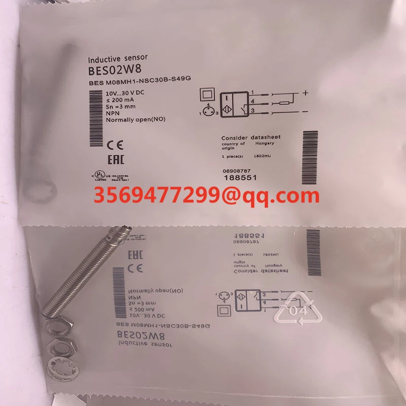

Proximity switch BES02W8 BES M08MH1-NSC30B-S49G Brand new original spot