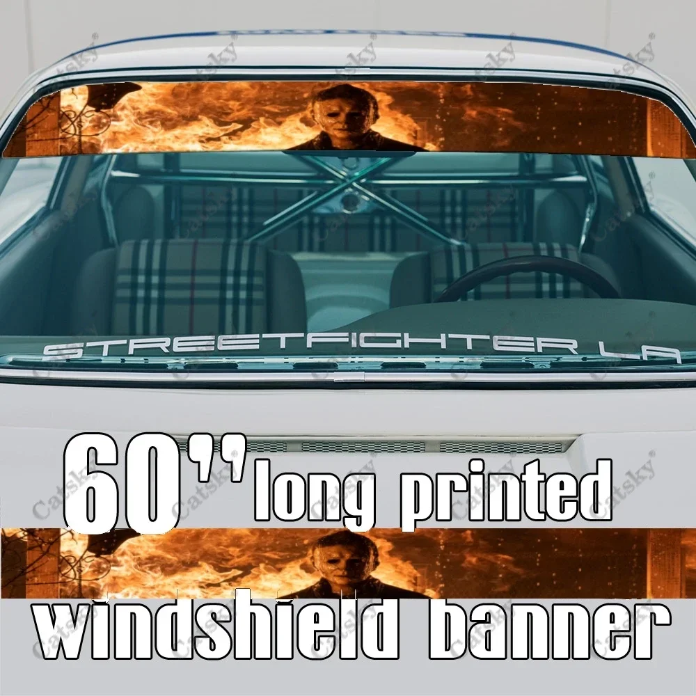 

Michael Myers Car Front Windshield Window Vinyl Banner Decal Car Vinyl Sticker Decal Windshield Banner Sticker