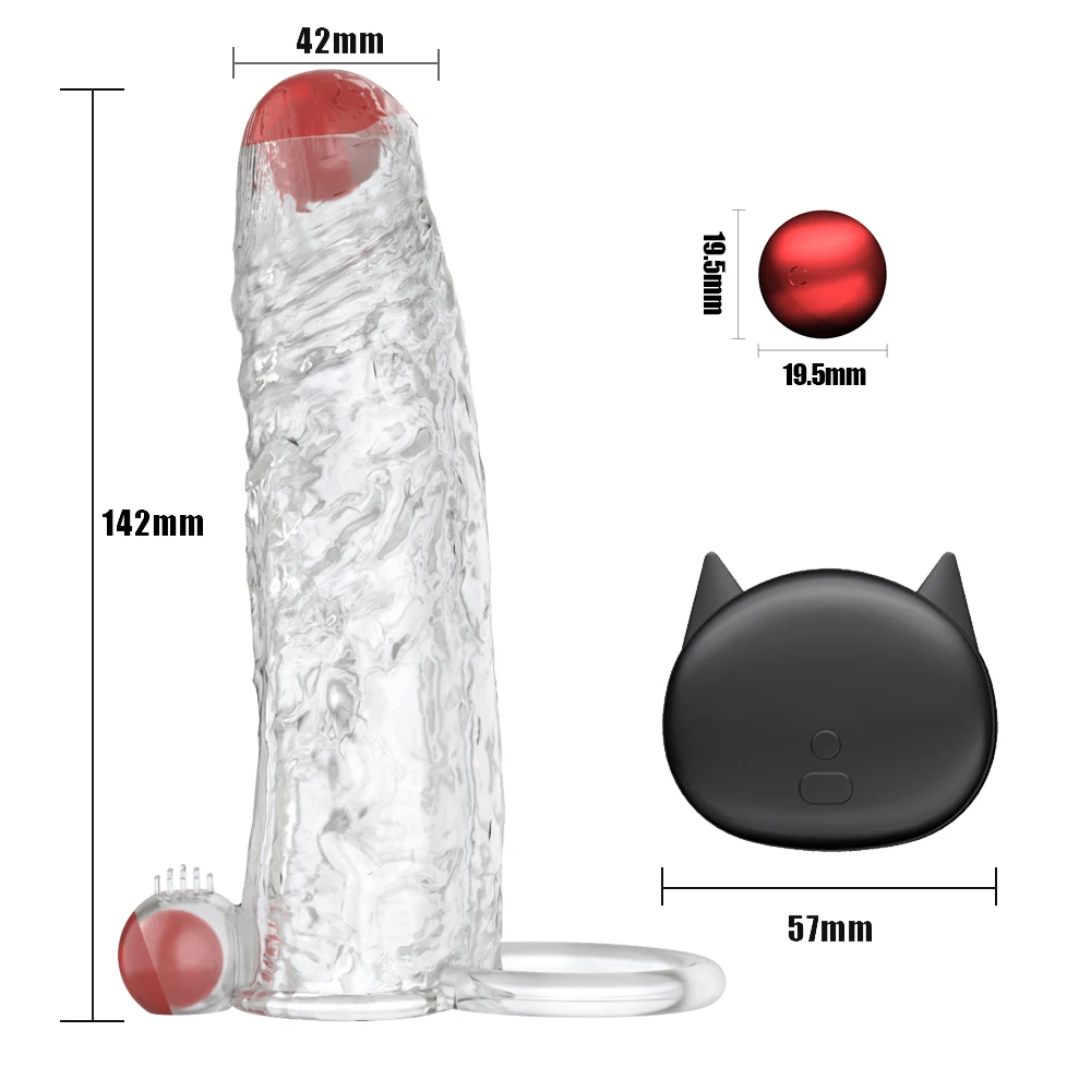 Vibrating Ring Male Penis Sleeve for Penis Dick Delay Ejaculation Enlargement Condoms Vibrator Sexules Toys Male Delay Trainer