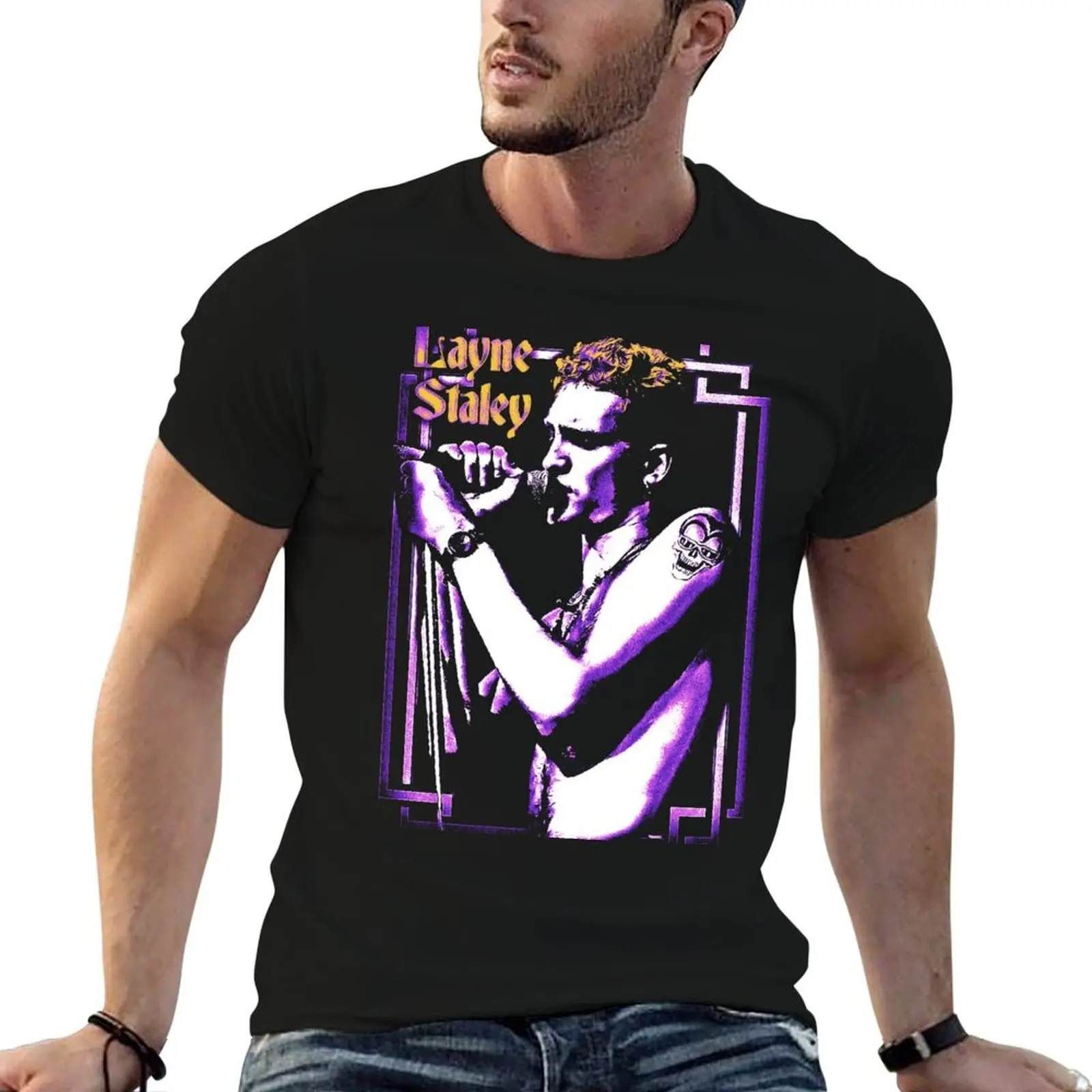 Layne Staley T-Shirt cute tops Blouse summer top shirts graphic tee funny t shirts for men