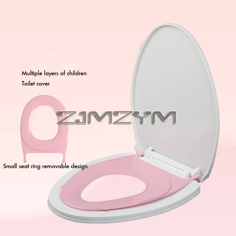 Universal Thickening Toilet Seat Lid, Slow Drop Cover, Toilet Accessories, Household, 1Pc