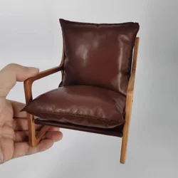 1:6 Doll House Mini Model Furniture Accessories Simple Leather Sofa Chair Bjd Ob11 Gsc Blyth Soldier Lol Scene Shooting Prop Toy