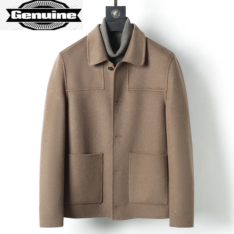 

Fashion Winter Coat Men Elegant Wool Coat Mens Clothing New Warm Short Jacket Men Trench Coat Down Coats Peacoat Men Zm