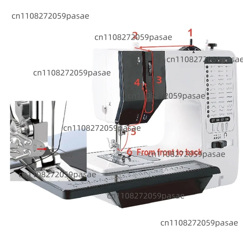 Sewing Machine Home Textile Sewing Machine Electric Needlework with Presser Foot Table Beginner Repair DIY Knitting
