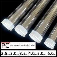 10 Uds Naxilai tubos de almacenamiento vacíos pequeños de plástico transparente espesor de pared 0,5mm embalaje tubo redondo de plástico tubo hueco
