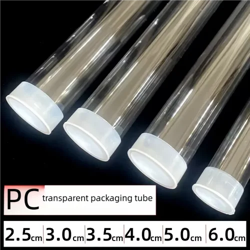10 Uds Naxilai tubos de almacenamiento vacíos pequeños de plástico transparente espesor de pared 0,5mm embalaje tubo redondo de plástico tubo hueco