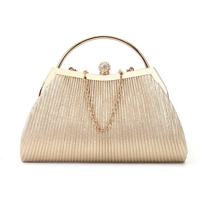 

Женский свадебный клатч, трансграничная сумка для ужина, инкрустированная бриллиантами, сложенная металлическая вечерняя сумочка, мини-сумка, подарок