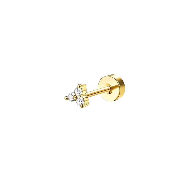 Bobisty 1pc Earrings Surgical Stainless Steel Earrings for Women Dainty Flat Back Earring Stud Hoop Cartilage for Sensitive Ears - Image 24