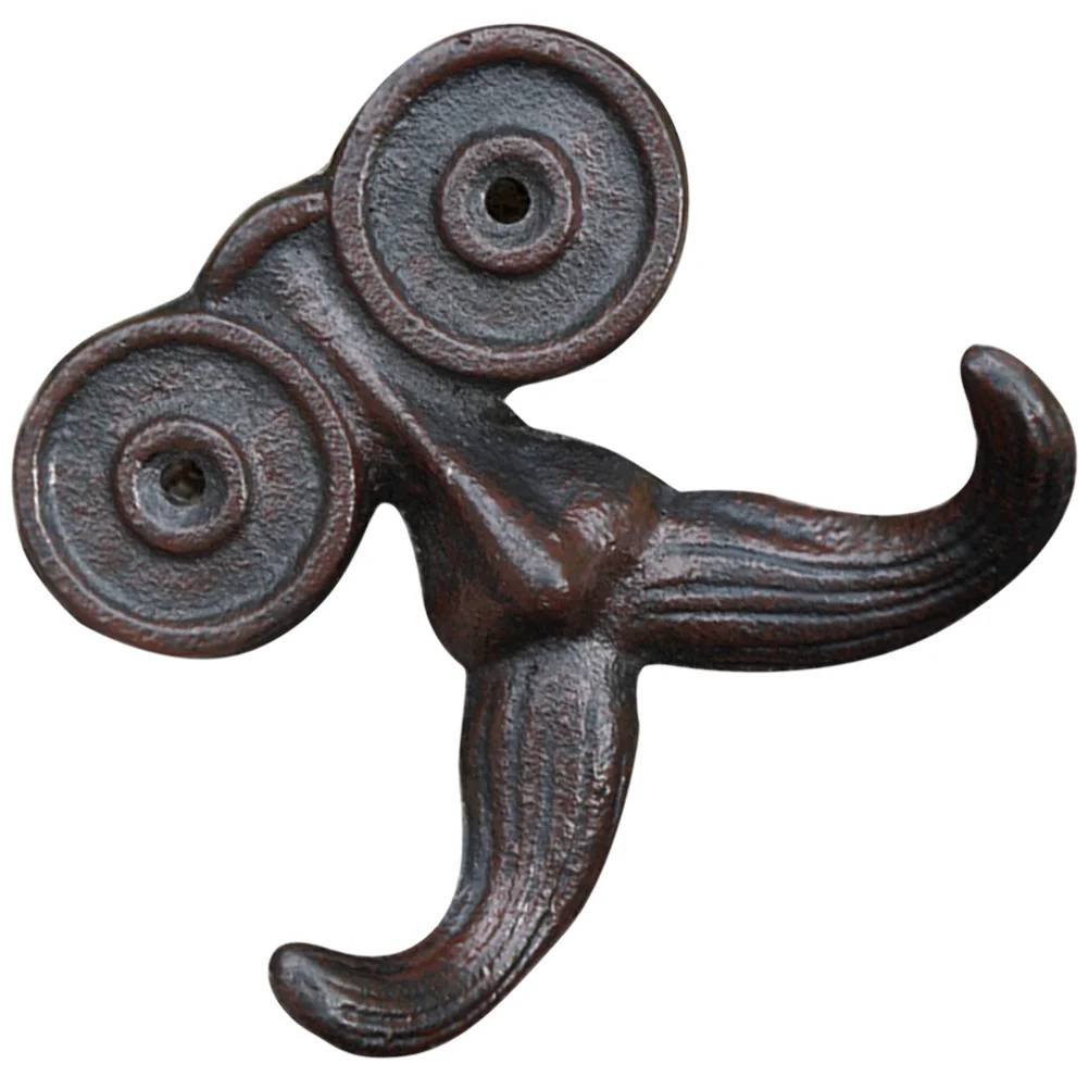 Retro Cast Iron Craft Wall Hook Beard Shaped Coat Hook Wall Hanger Farmhouse Wall Hook