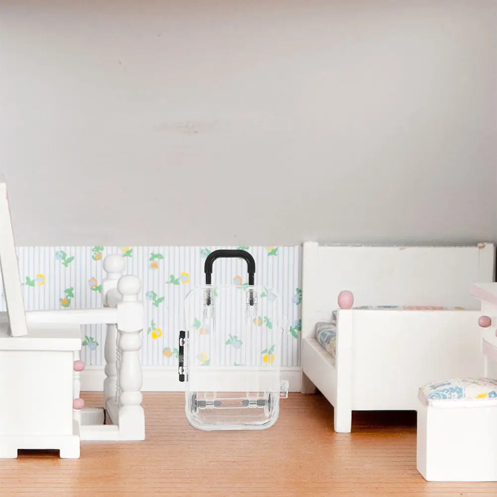 

Набор из 2 мини-чемоданов-органайзеров: прозрачные, для путешествий, сувениров, хранения мелочей, аксессуары для кукольного домика