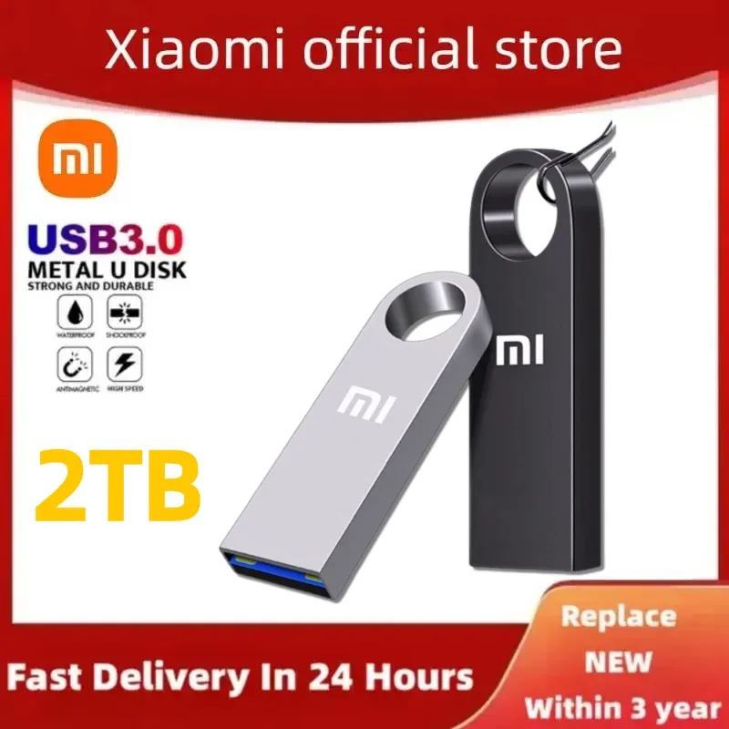 XIAOMI 2TB Metal Pendrive High Speed Usb 3.0 Flash Drives 512GB Portable 1TB Usb Drive Waterproof 256GB Memoria Usb Flash Disk