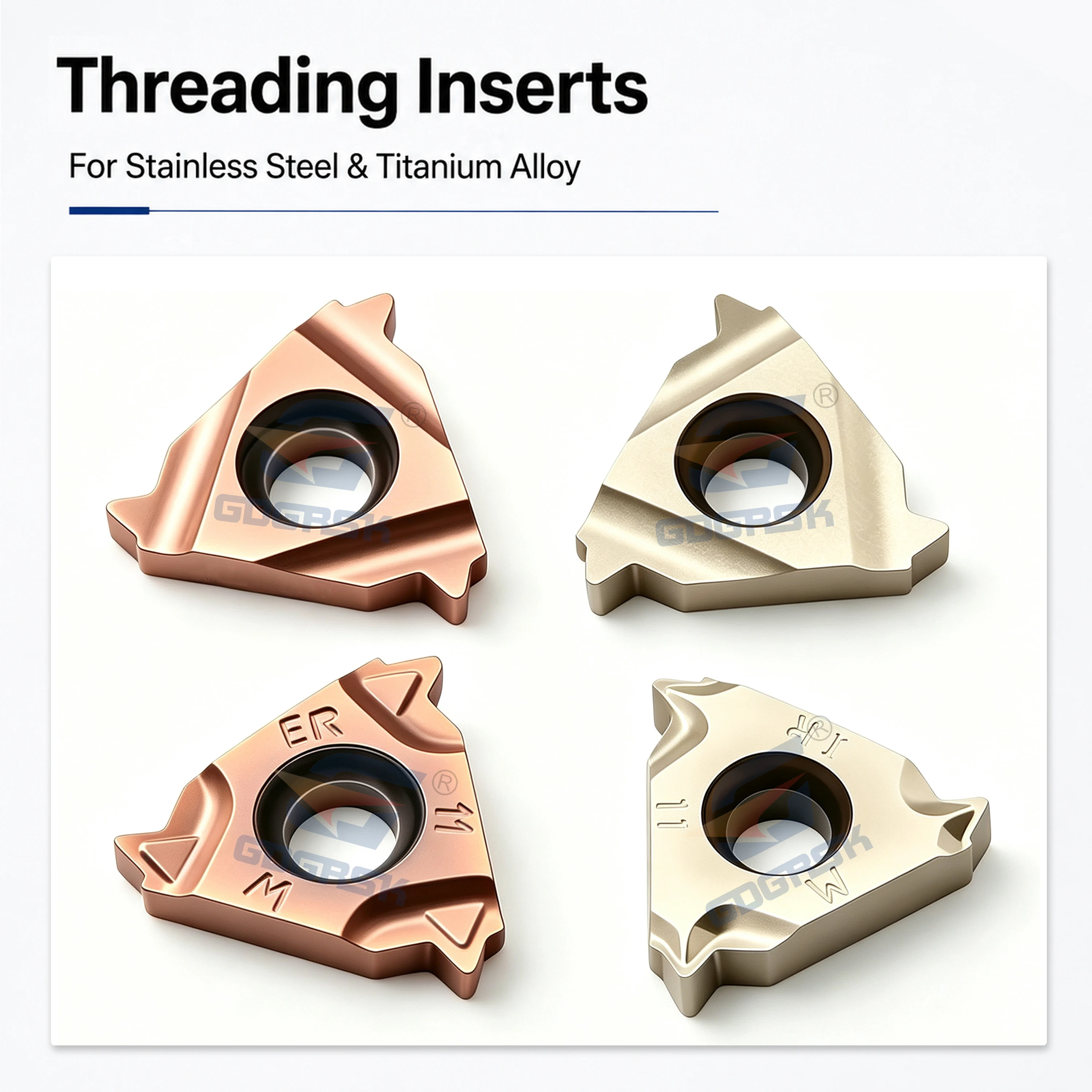 ER/IR Series Turning Tool DESKAR Numerical Control Internal And External Thread Inserts 11ER/IR/16ER/IR 1.0ISO/14W/AG5 LF6018W/J