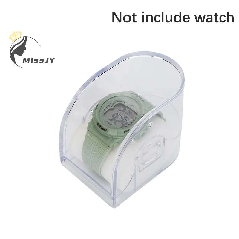 1Pc Rectangular Transparent Box Plastic Watch Display Storage Holder Case Adult Children's Smart Watch Protective Box Organizer