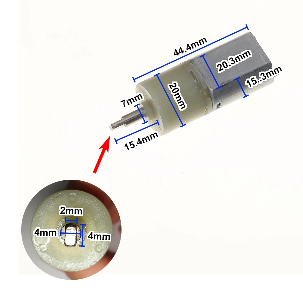 Mini 130 Gear Reducer Motor DC 3V 9V 12V Slow Speed Large Torque 2*4MM Flat Shaft Planetary Gear Motor for Robot Toy