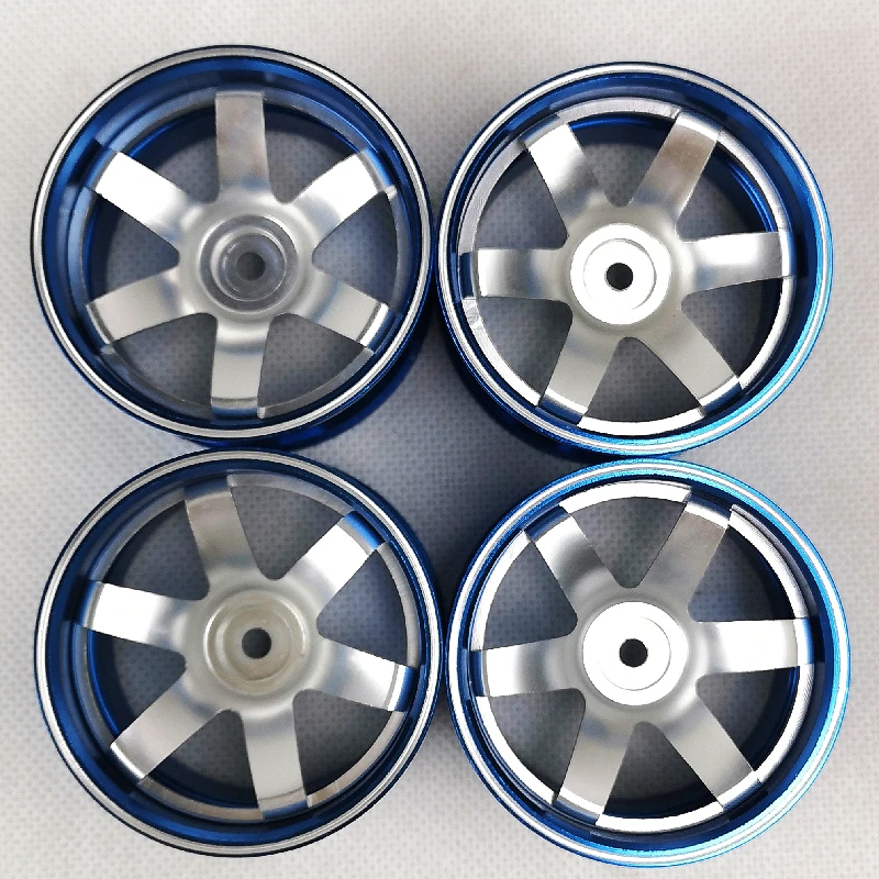 6/9/12mm Offset 4pcs CNC Machined Aluminum Wheels Rims 1/10 Scale RC Car On-road Drift Touring Model Hobby