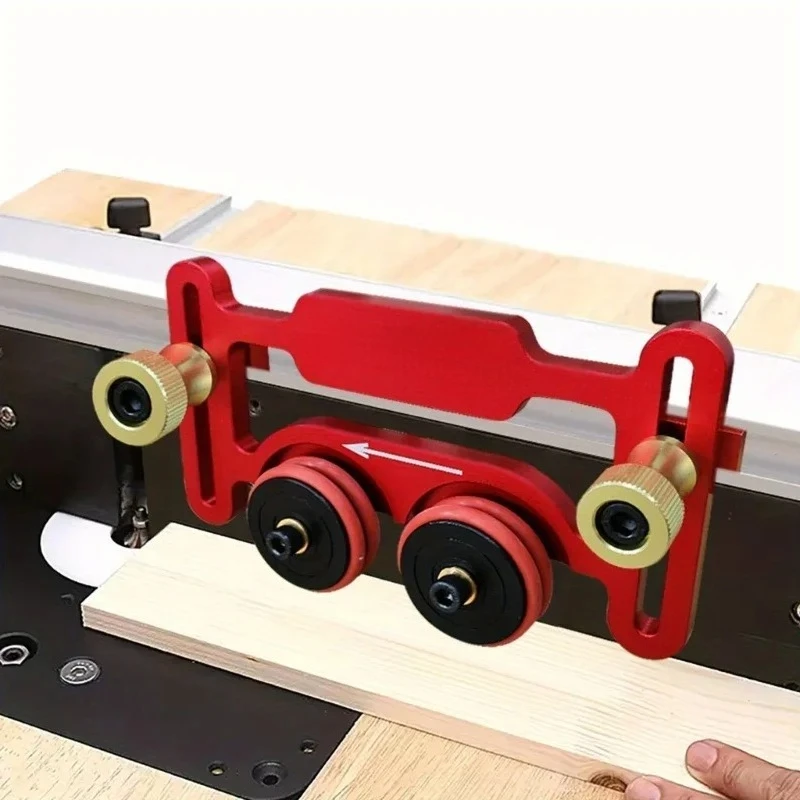 Clear Cut Stock Guides for Table Cutter Board with Sliding Blocks Woodworking Double Wheel Bearing Stock Roller