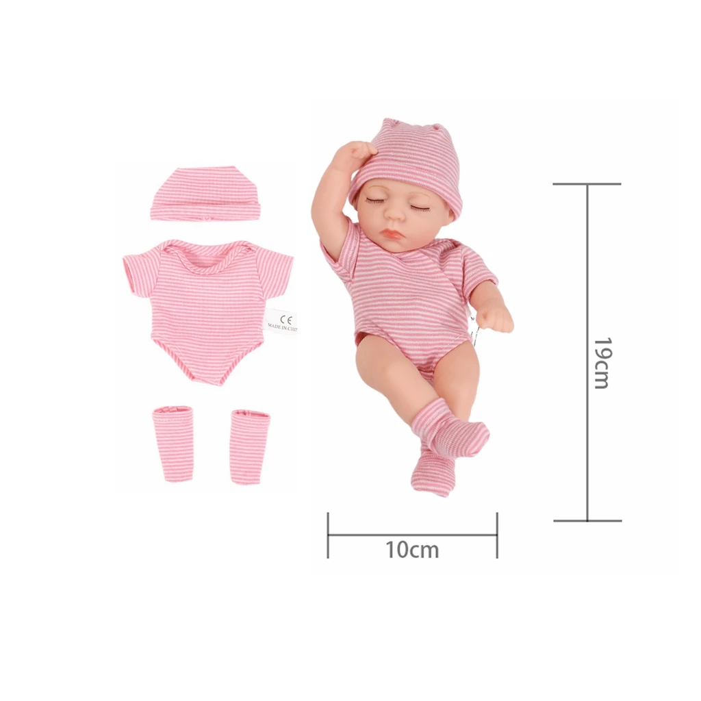 Doll Clothes for 8Inch 20cm Baby Dolls DIY Doll Accessories for Reborn Baby Dolls Sweater Jumpsuit Clothes for Mini Newborn Doll