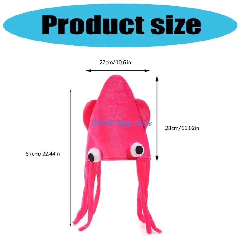 قبعة الحبار الإبداعية قبعة غطاء الرأس الإبداعية لحدث مهرجان الحفلات التنكرية