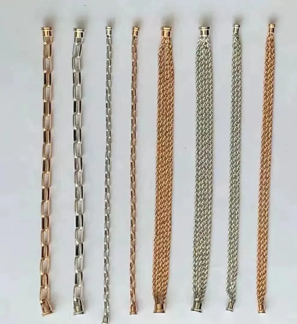 

Metal chain suitable for horseshoe clasp chain bracelet chain rope French luxury jewelry couple gift wholesale,With LOGO