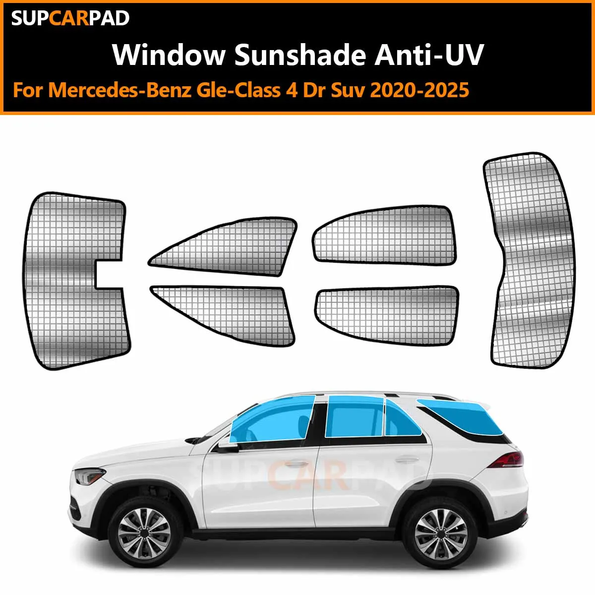 

For Mercedes-Benz Gle-Class 4 Dr Suv 2020-2025 Custom Car Window Sunshade Anti-UV Car Sun Window Visors Sunshade Covers Accessor