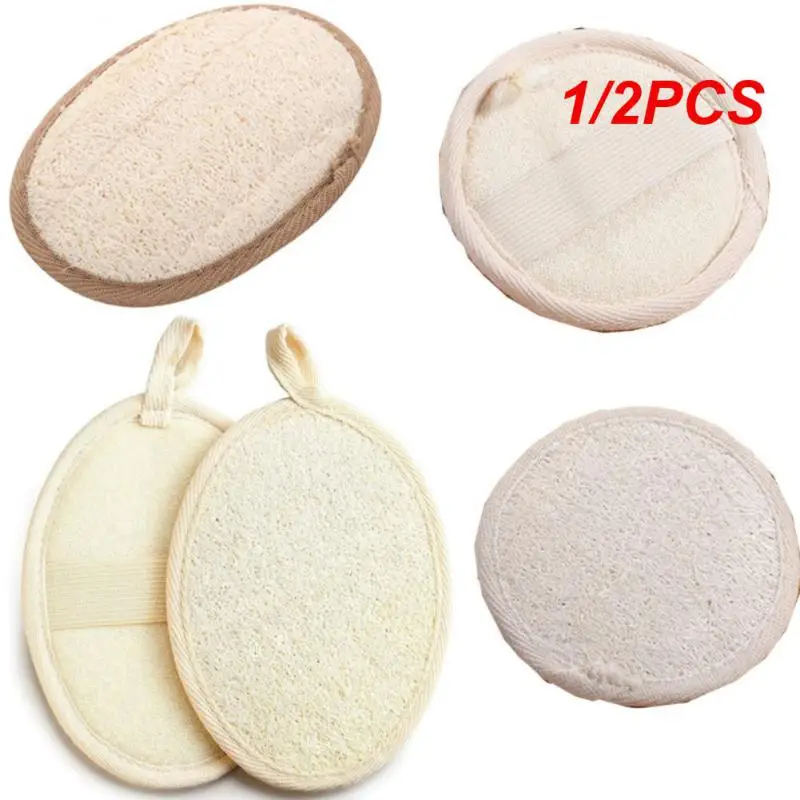 1/2PCS Massager Exfoliating Scrub Soft Shower Bathing Tools Bath Brush Body Scrub Cleaning Pad Exfoliator Loofah Sponge