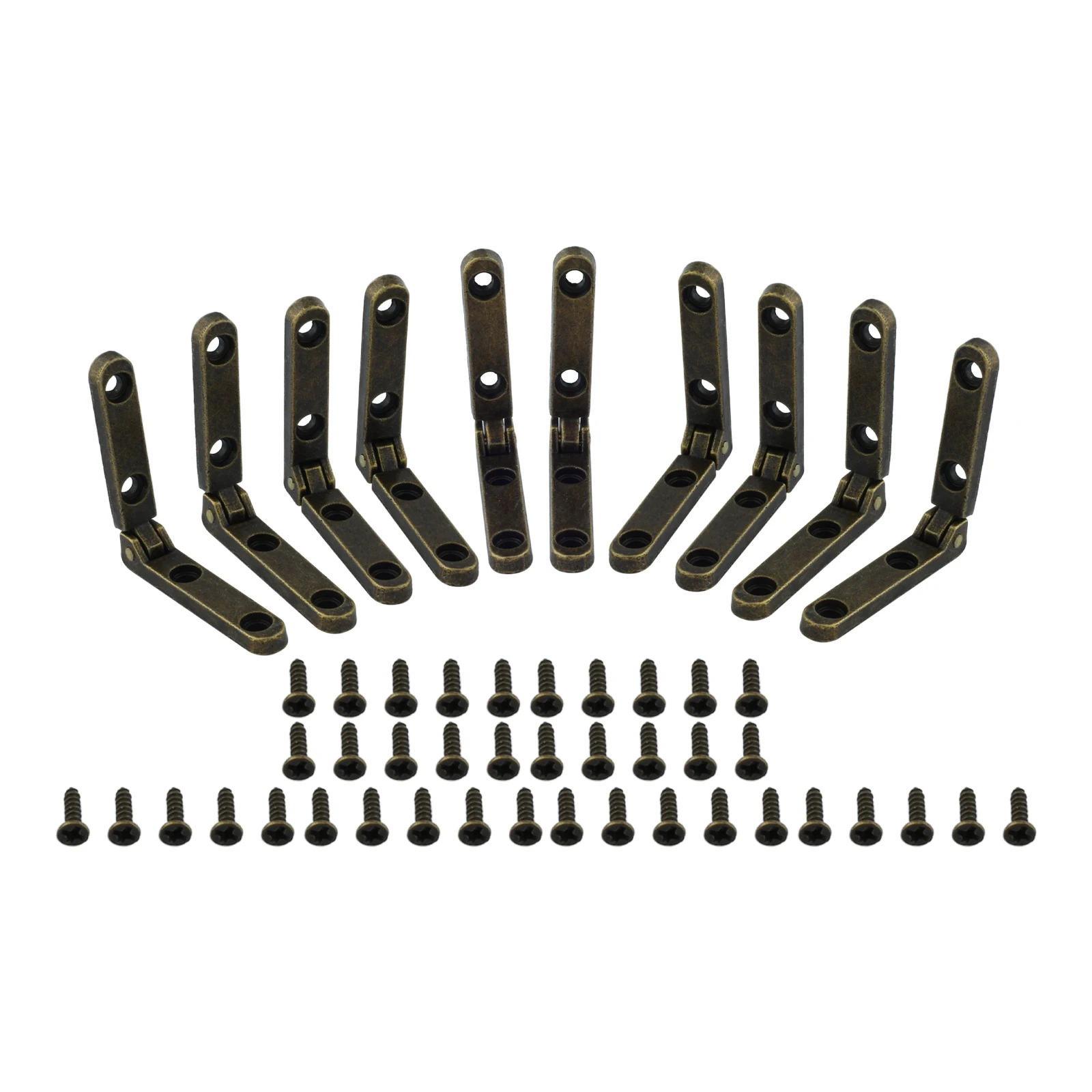 10Pcs Zink-legierung Kleine Scharniere für Schmuck Holz Fall Schrank Schrank Wein Brust Toolbox 90 Grad Klapp Scharnier w/schraube 30*6mm