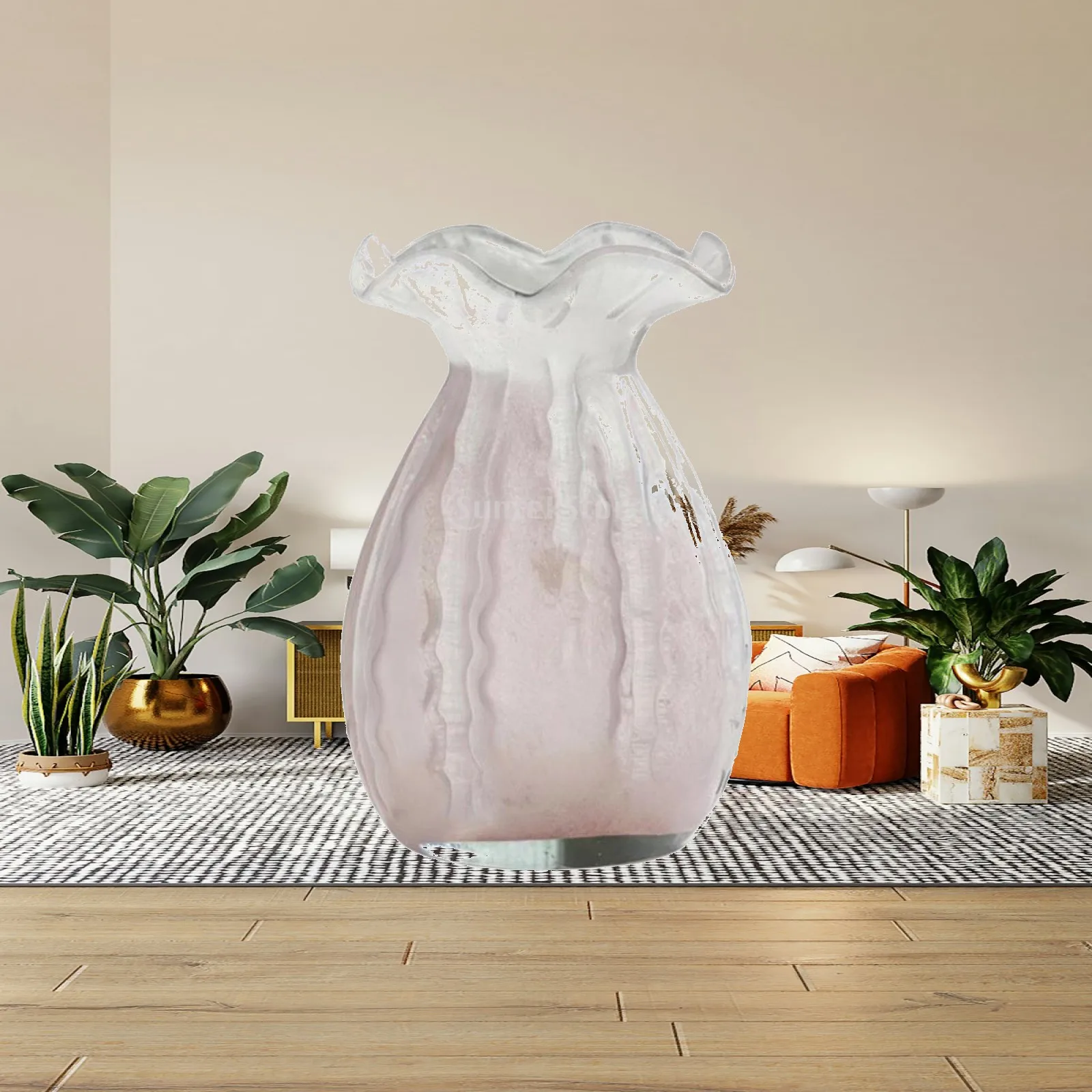 Decorative Glass Vase for Living Room Nordic Style Clear Vase for Flowers Centerpiece Table Shelf Decor