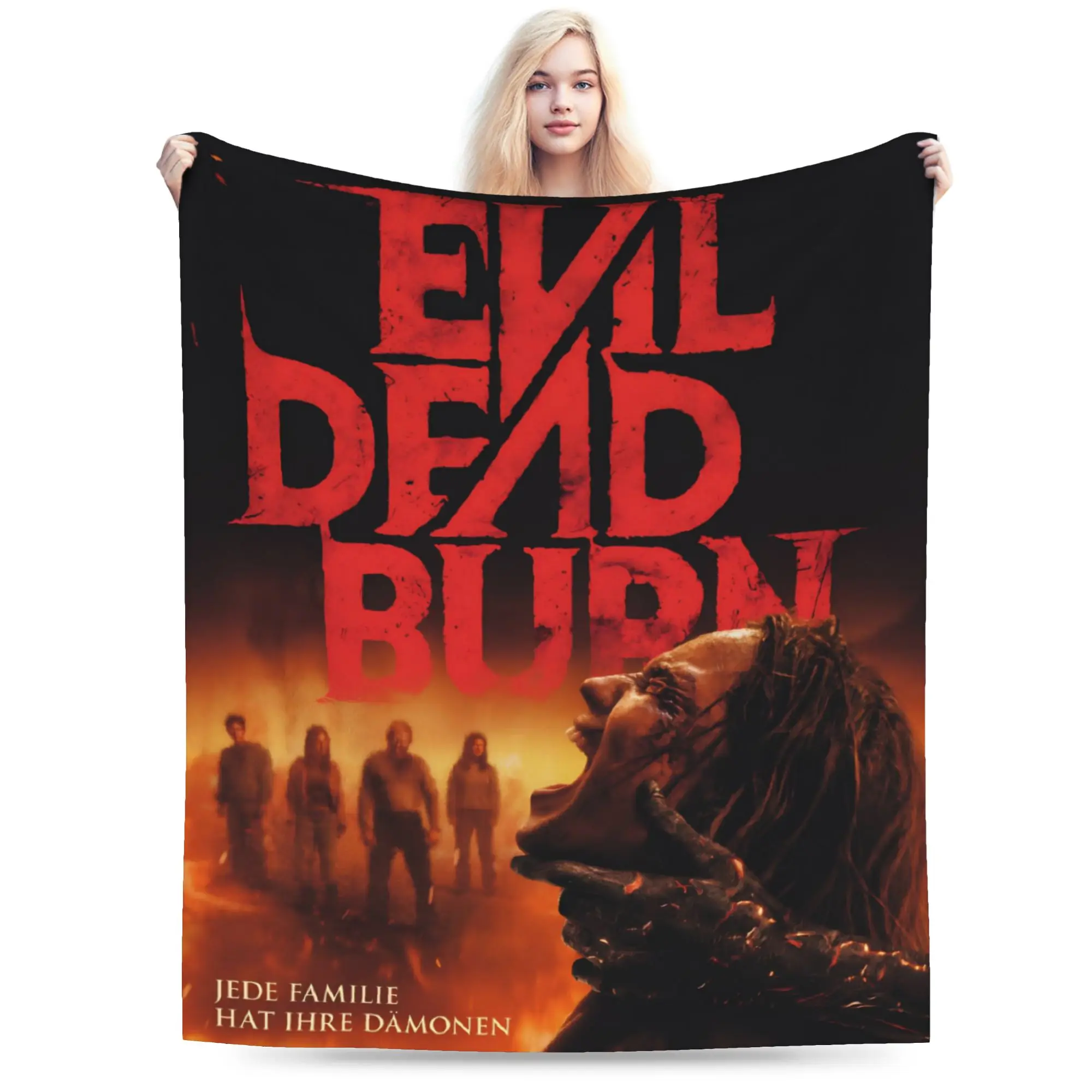 Evil Dead Burn Blanket Warm Cozy Fluffy  Throw Blankets for Bed 50x60 Inch Multiple Sizes Rug Piece