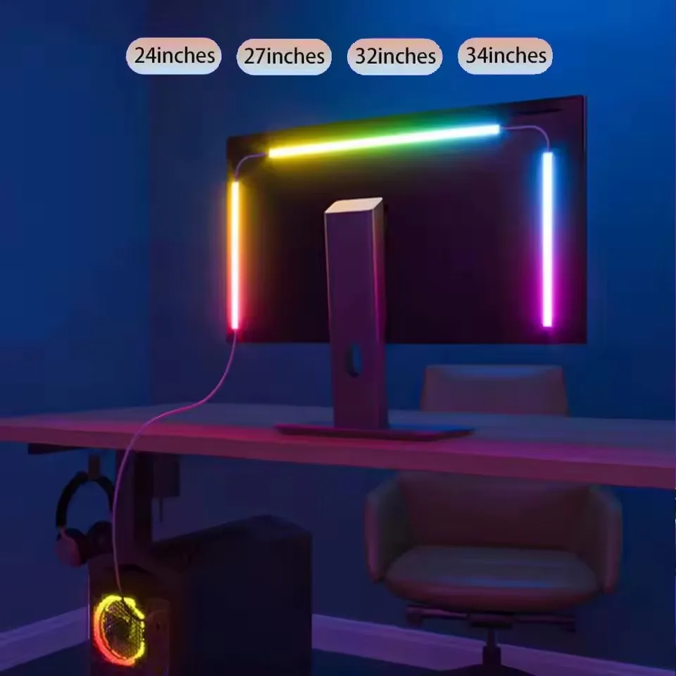 LED Gaming Strip Licht Computer Monitor Backlight USB PC LED Strip Licht voor 24-34 Inch Scherm Gaming Kamer sfeer Decor