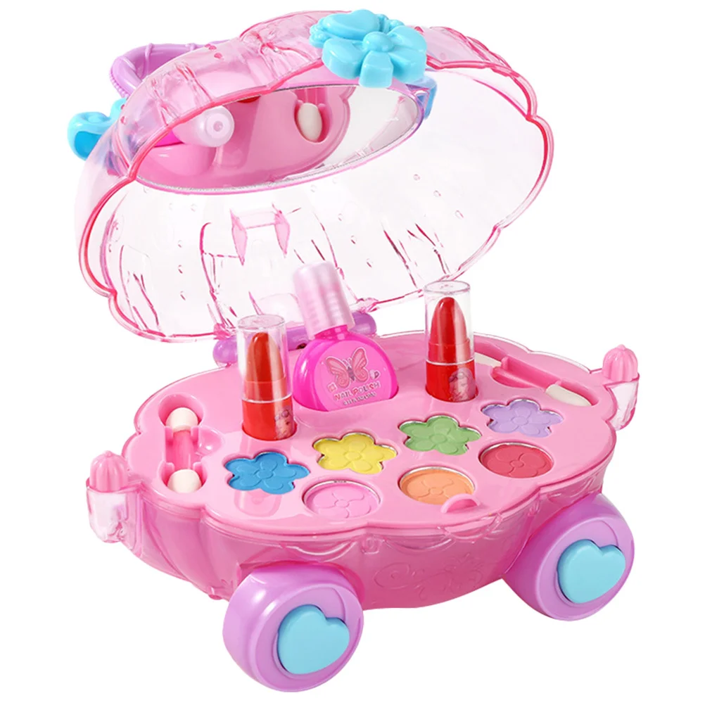 1 ensemble 1 ensemble de maquillage pour enfants Soluble dans l'eau sûr Abs simulé Kit pour les filles jeu de rôle enfants maquillage lavable
