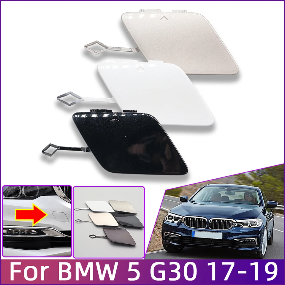 

Front Bumper Tow Hook Eye Cover Lid For BMW 5 2017 2018 2019 G30 G31 518 520 525 530 535 540#51117427448 Hauling Trailer Cap