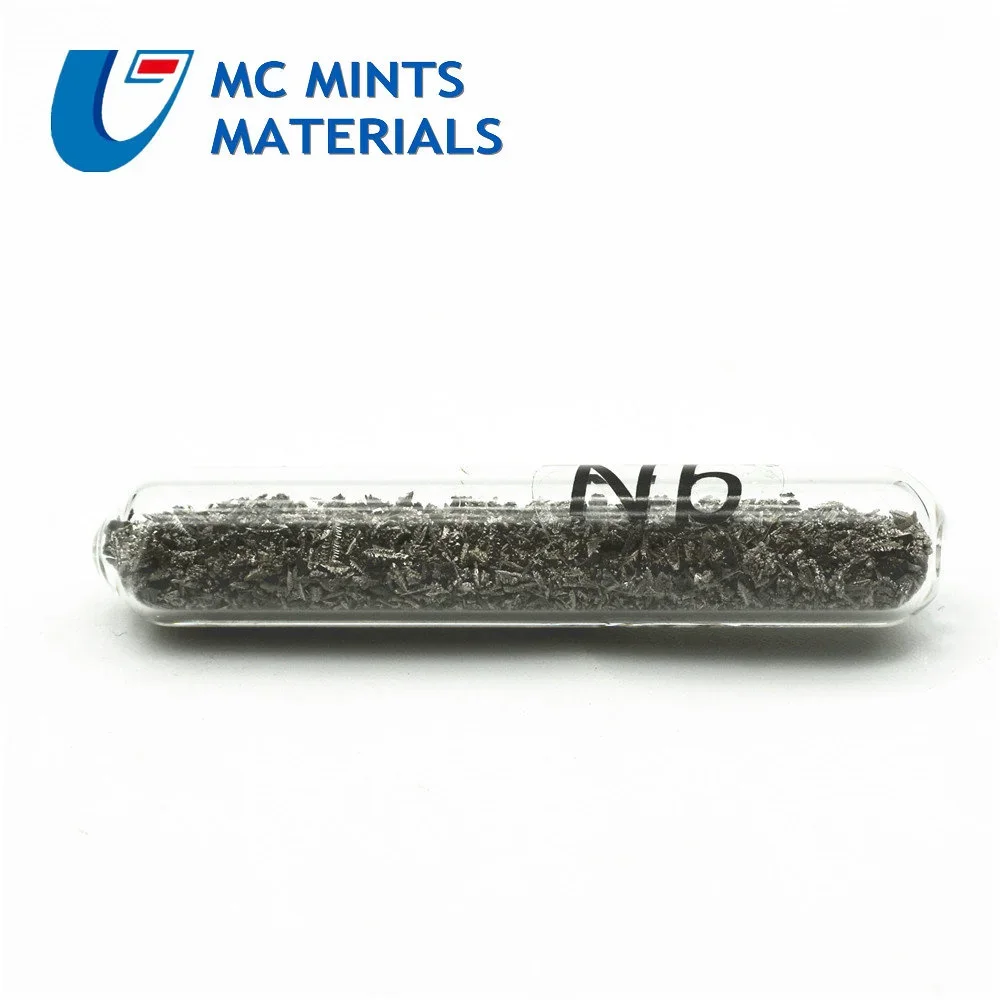 Metal Niobium Nb Sealed Density Nb Crystal Ingot Grain Pure for Element Collection Lab Hobbies DIY Crafts Display Glass Sealed