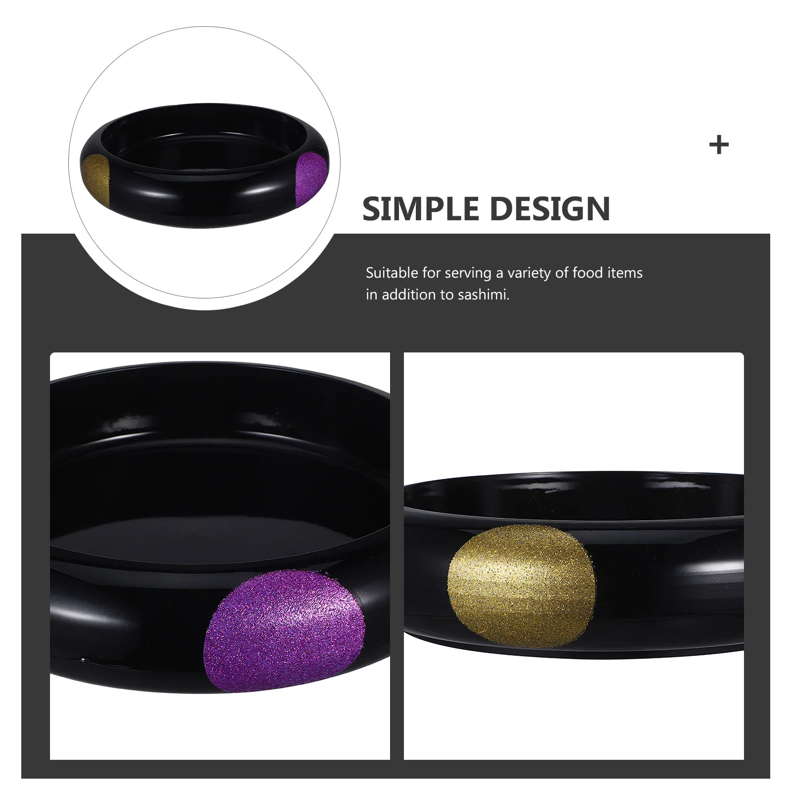 

Sashimi Plate 3 Colors Small Size Food Display Dish Practical Japanese Style Multi function Sushi Serving Tray