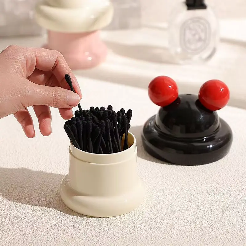 Cute Toothpick Holder High-end Plastics Cotton Swab Jar Dental Floss Box Creativity