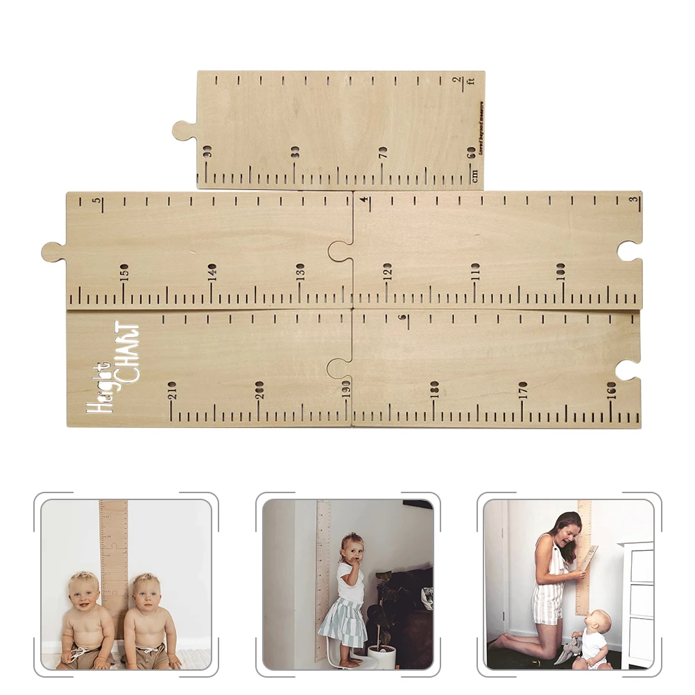 

Wooden Height Chart 60-210CM Measurement Ruler Growth Wall Decor Kids Room Toddler Baby Track Development