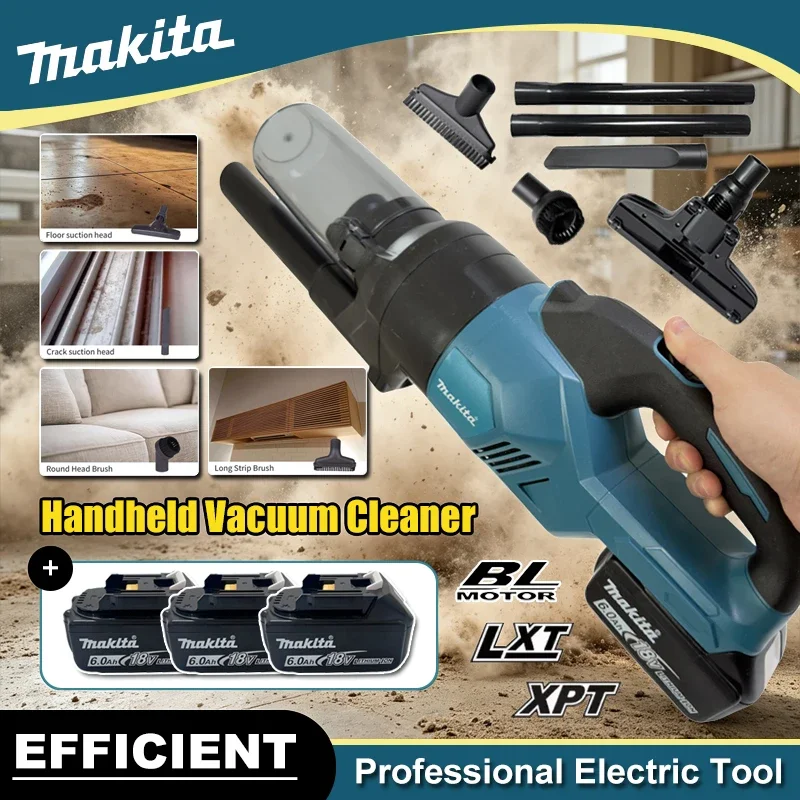 

Makita Cordless Handheld Vacuum Cleaner for Home and Car Ideal for Hardwood and Carpet Floors For 18V Battery