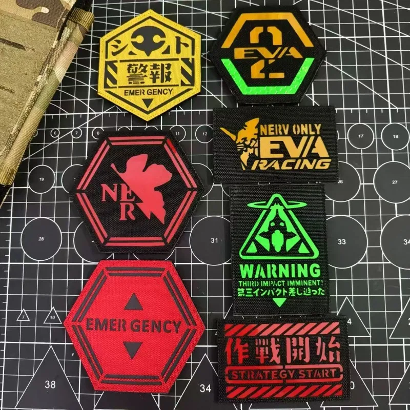 Neon Genesis Evangelion Velcro Patch Cute Fashion Cartoon Personality Tactical Badge Arm Patch Backpack Sticker Gift for Friends - view 2