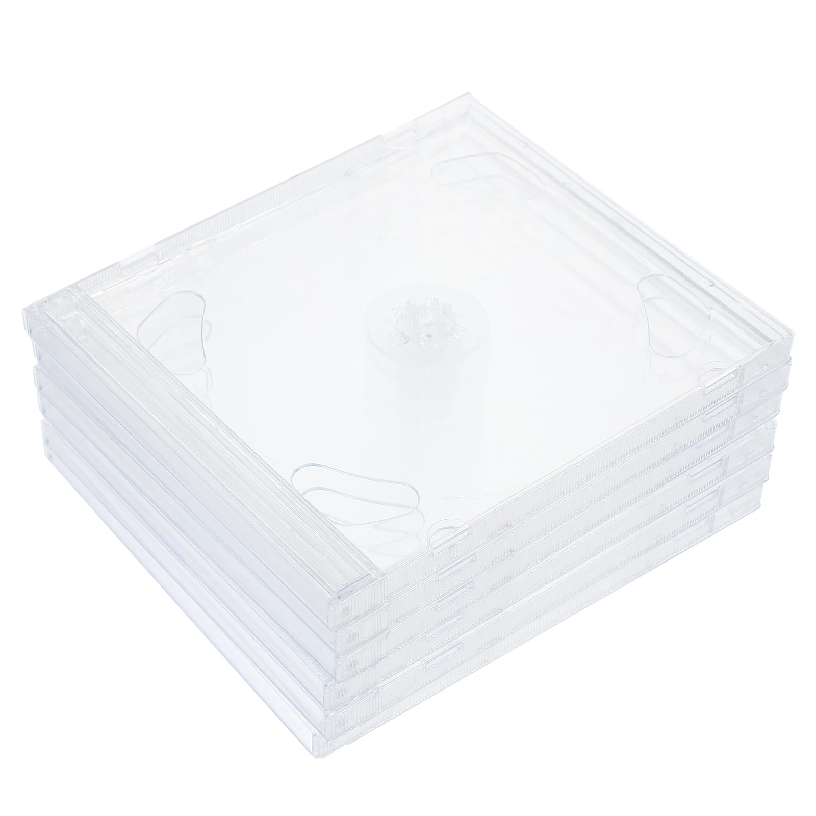 

6pcs Jewel Cases Clear Storage Boxes Portable Disc Holder Organizer For Cd Dvd Game Discs Lightweight Disc Storage Case