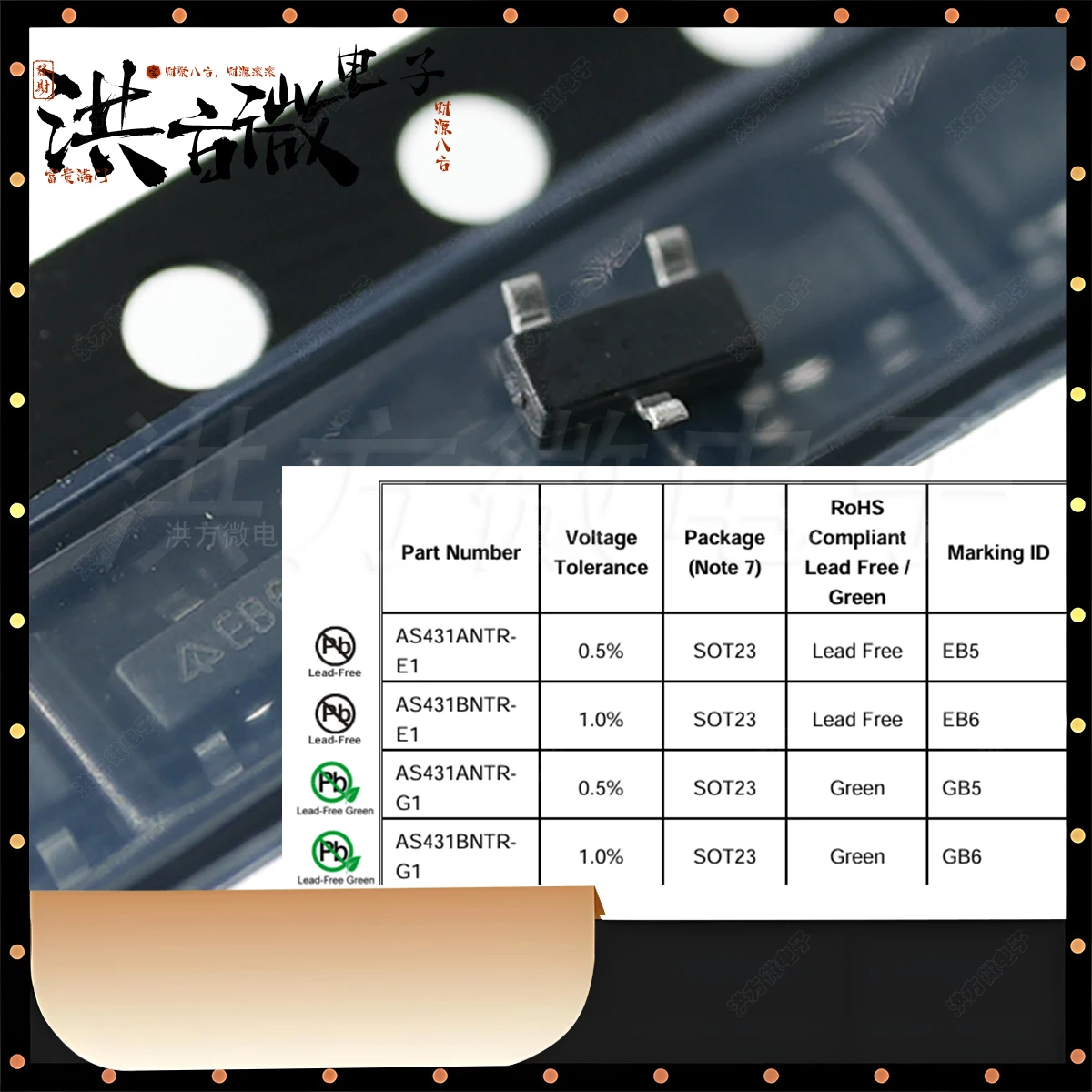 20PCS AS431ANTR-G1 BNTR-E1 Marking GB5 GB6 EB5 EB6 SOT-23 100mA ±0.5% 2.5V~36V ±1%  0.1A NEW Original voltage reference chip IC