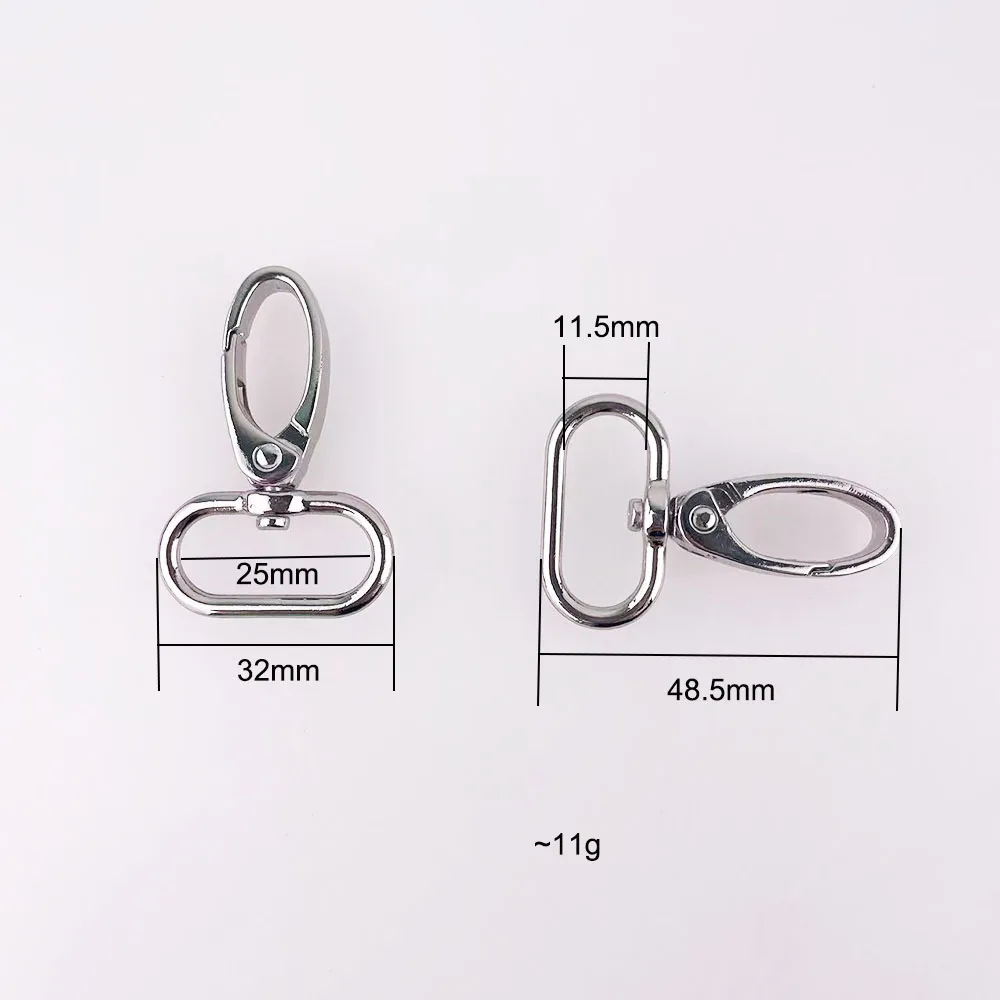 10Pcs 25mm Swivel Lobster Clasp Buckles for Bag Strap Snap Hook  1inch Keychain Trigger Carabiner Clip Hardware Accessories